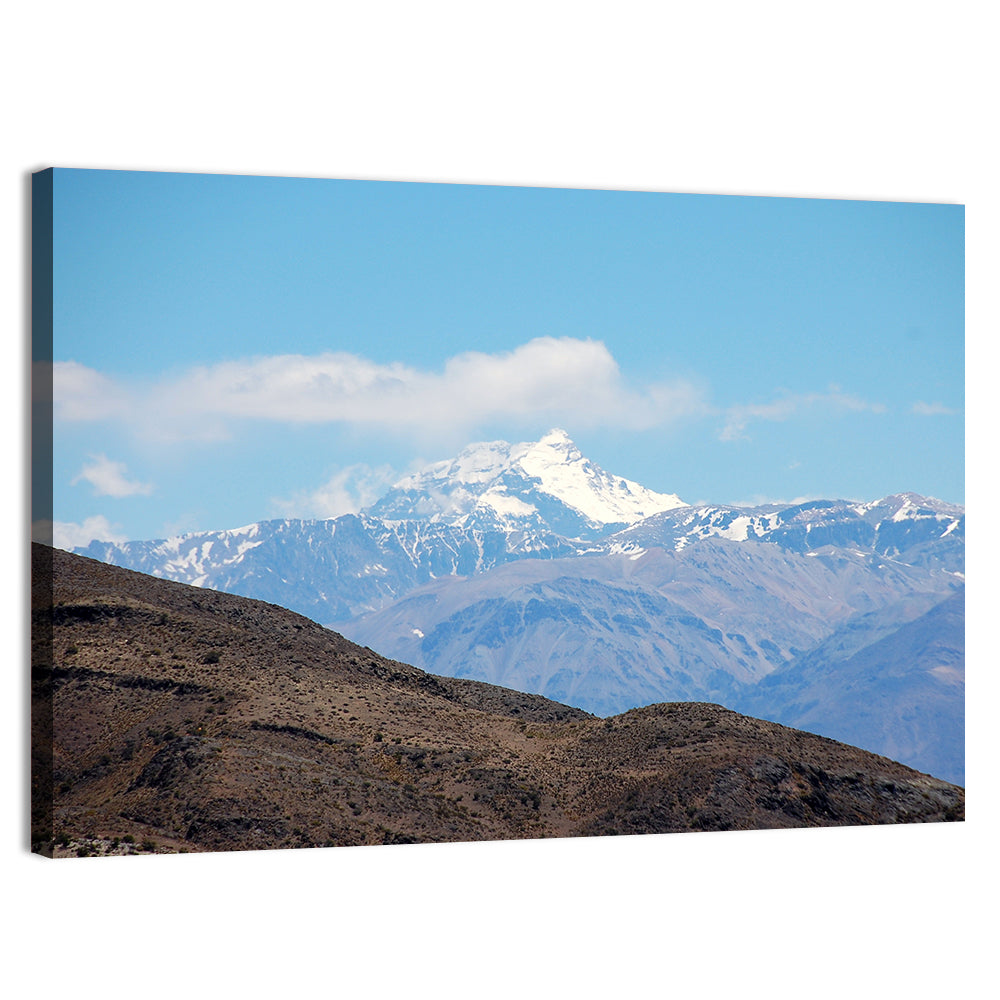 Snow-capped Mount Aconcagua Wall Art, canvas print, landscape