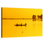 Pirogue at Golden Dusk Wall Art