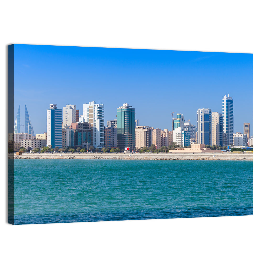 Manama Skyline, Bahrain Wall Art, canvas print, landscape