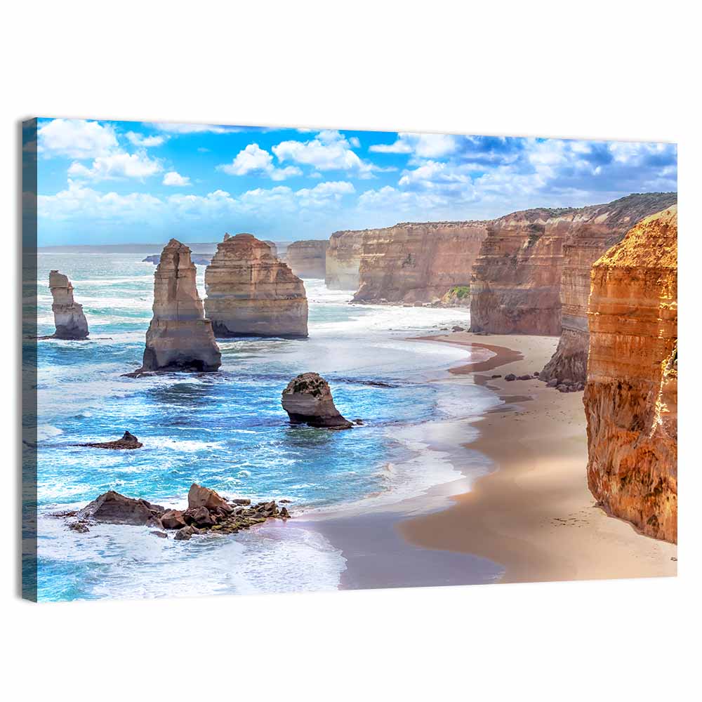 Twelve Apostles Coastal View Wall Art, canvas print, landscape