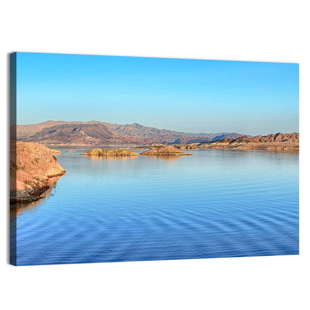 Lake Mead Rocky Shoreline Wall Art, canvas print, landscape