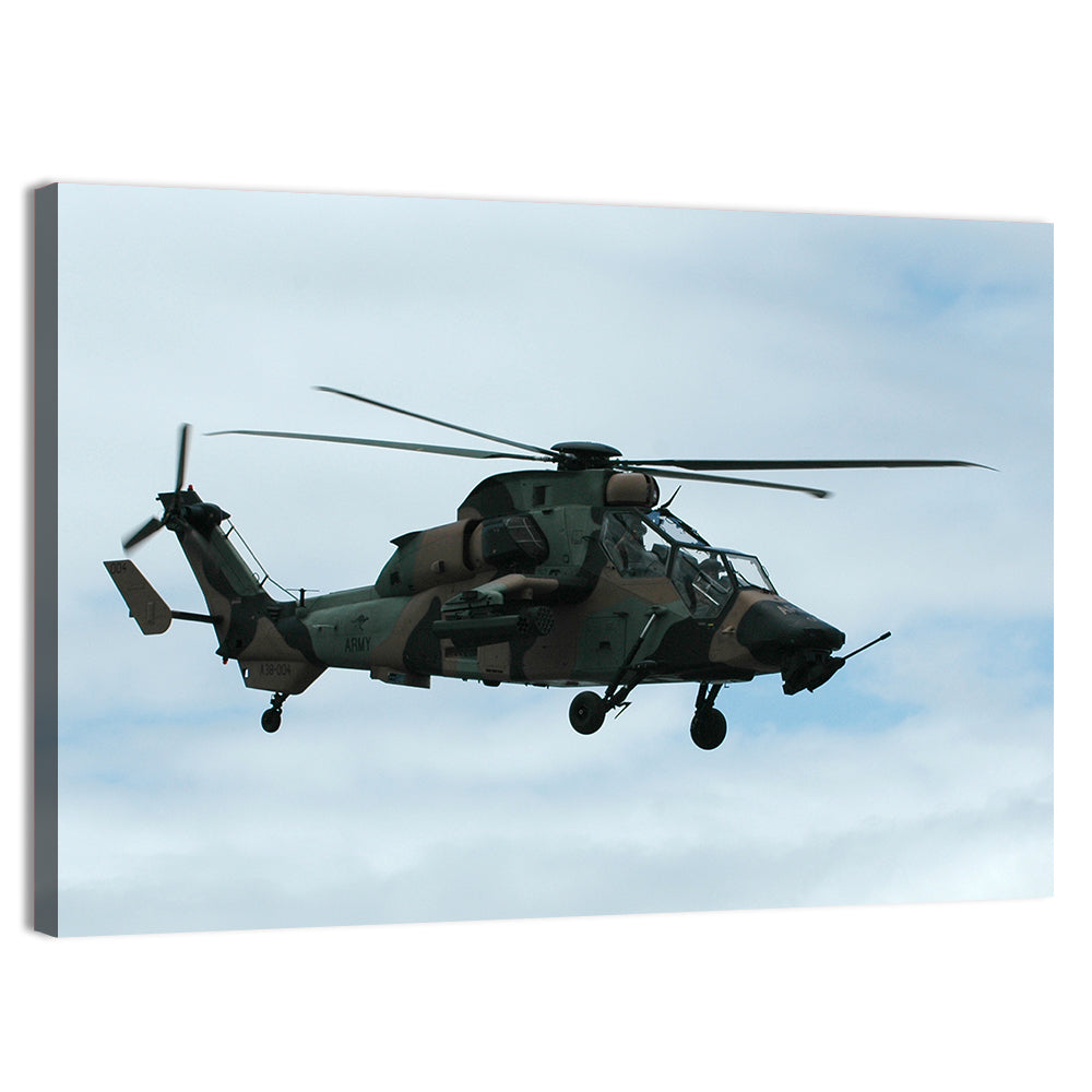 Attack Helicopter Side Profile Wall Art