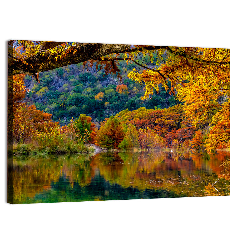 Frio River Autumn Reflection Wall Art