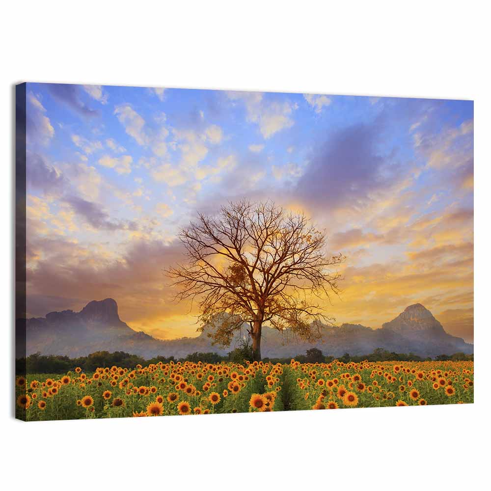 Sun Flowers Field Wall Art