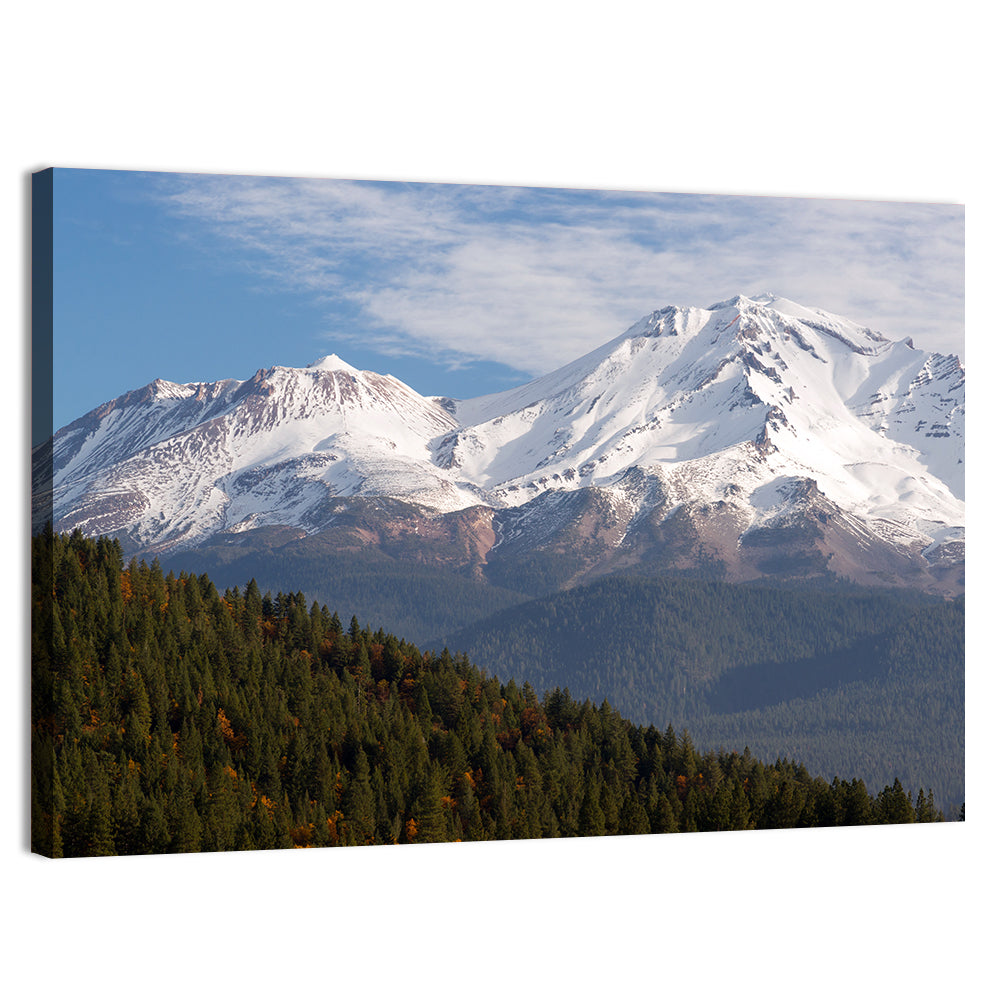 Mount Shasta Snow Peaks Wall Art, canvas print, landscape