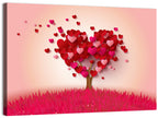 Whimsical Heart Tree Illustration Wall Art
