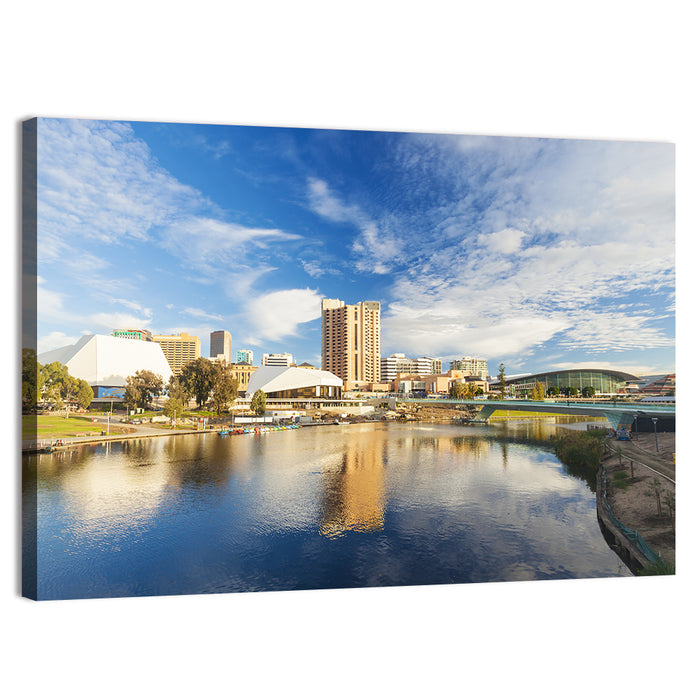 Adelaide River Torrens Skyline Wall Art as a canvas print