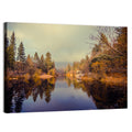 Misty Lake Fulmor Reflection Wall Art