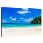 Turquoise Tropical Beach Scene Wall Art