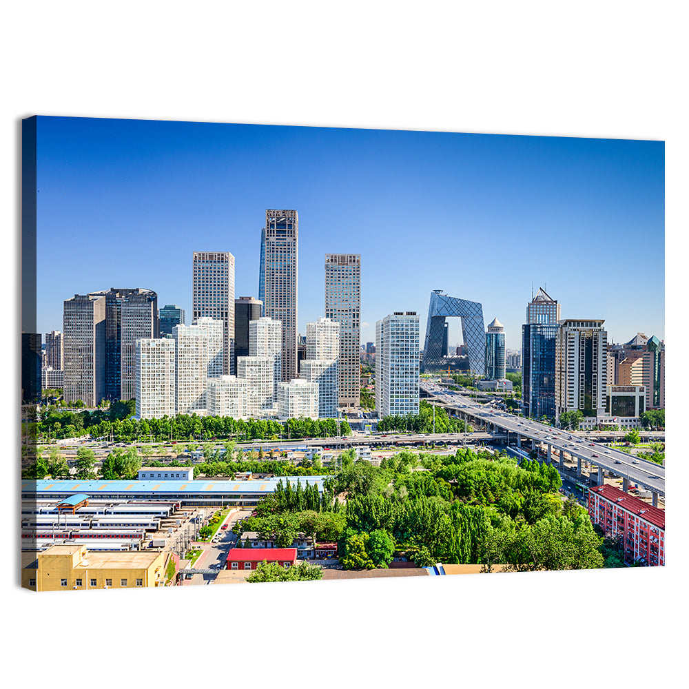 Beijing Cctv Headquarters Skyline Wall Art, canvas print, landscape