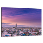 Dawn Over Reykjavik Wall Art