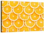 Orange Slice Grid Pattern Wall Art