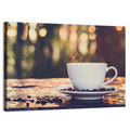 Steaming White Coffee Cup Wall Art
