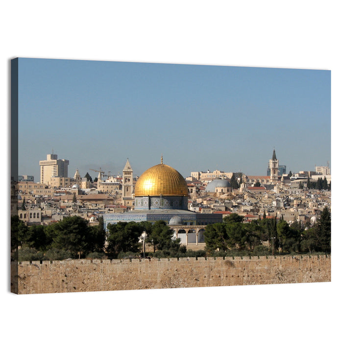 Golden Dome of the Rock, Jerusalem Wall Art as a canvas print