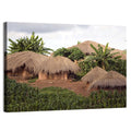 Thatched Roof Huts Wall Art
