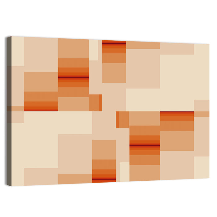 Minimalist Aerial Farm Fields Wall Art as a canvas print