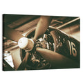 Vintage Military Propeller Plane Wall Art