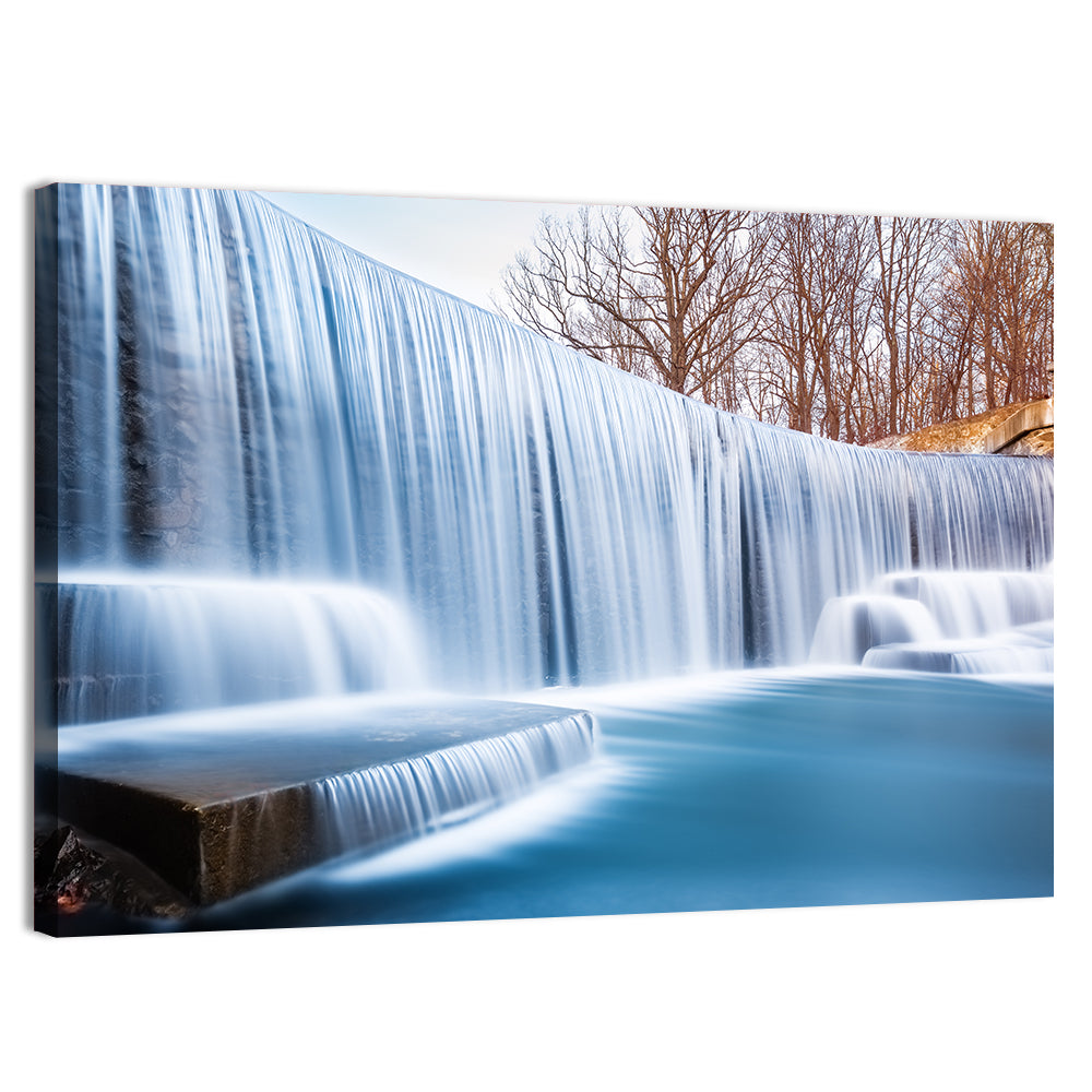 Seeley's Pond Winter Waterfall Wall Art