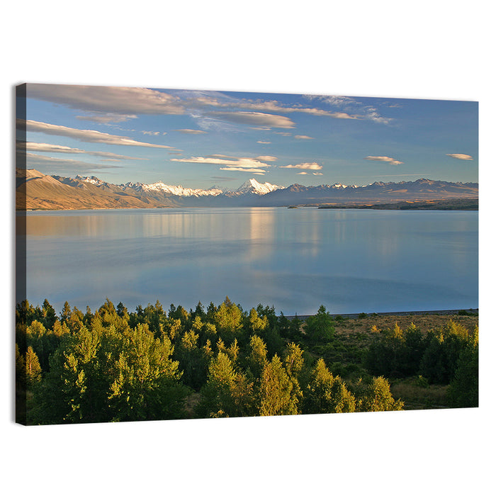 Lake Pukaki Reflections with Mount Cook Wall Art as a canvas print
