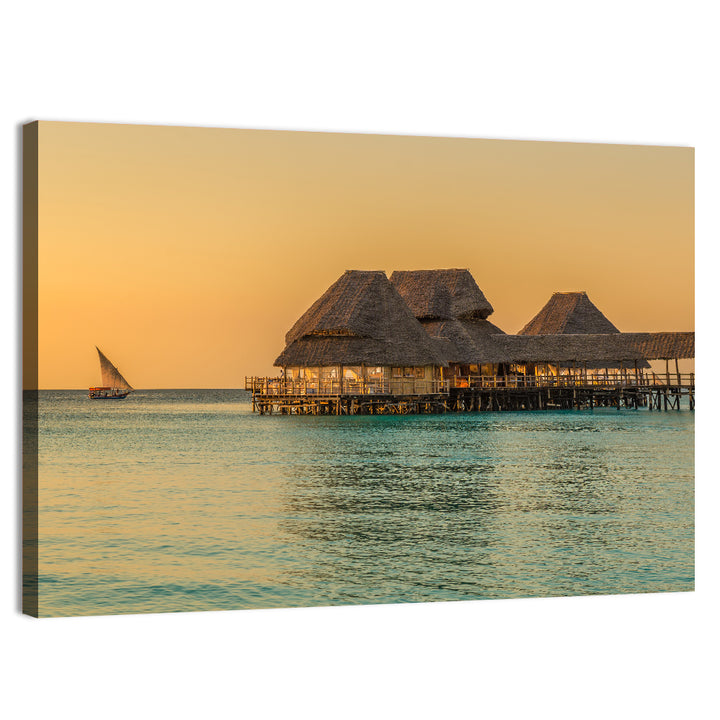 The Rock Restaurant Sunset Wall Art