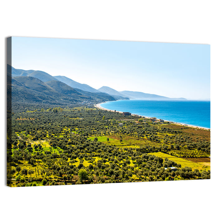 Borsh Coastline, Albania Wall Art as a canvas print