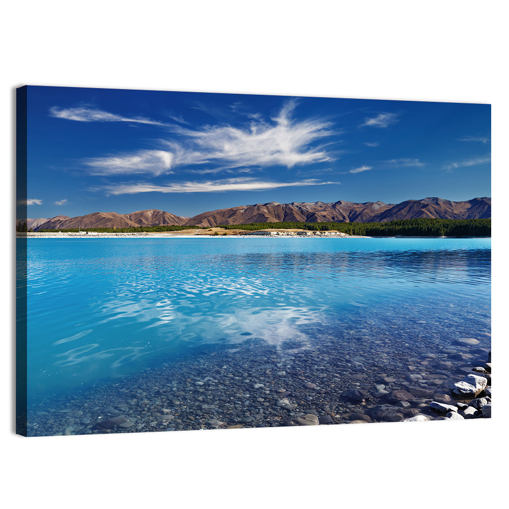 Lake Pukaki Pebble Shore Wall Art