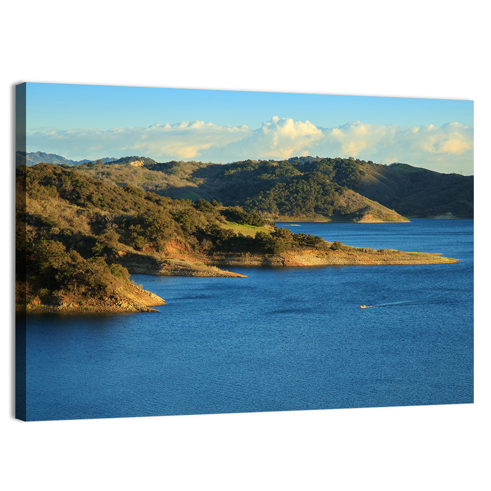 Lake Casitas Golden Hour Wall Art, canvas print, landscape