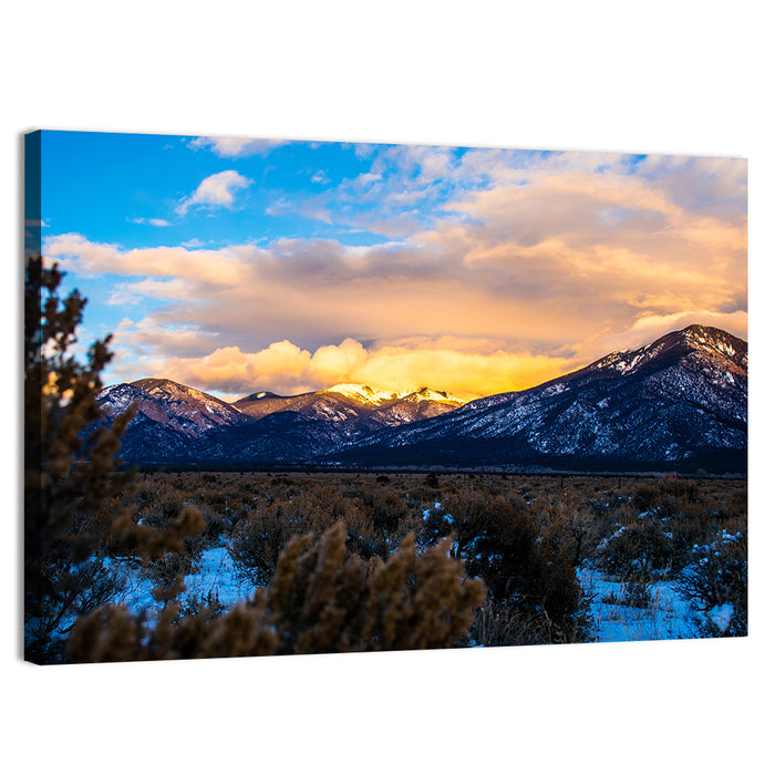 Sangre Winter Desert Wall Art as a canvas print