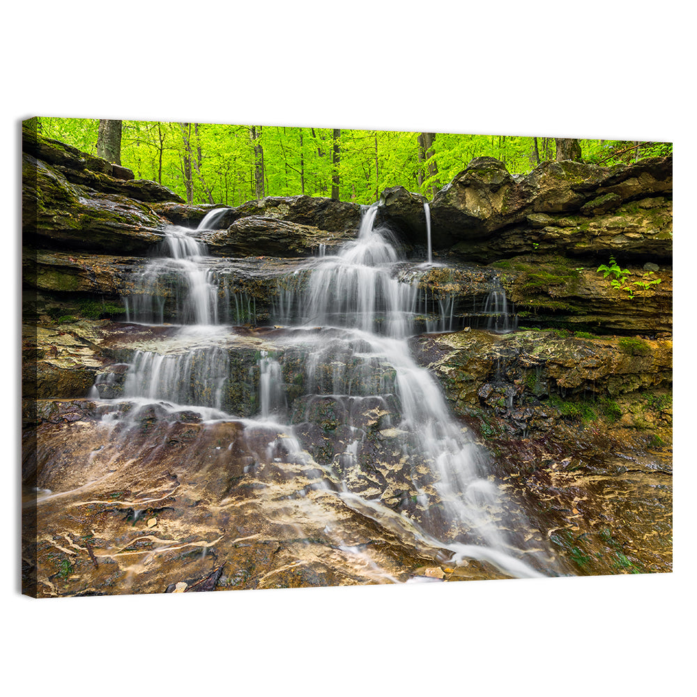 Mossy Ledge Waterfall Wall Art