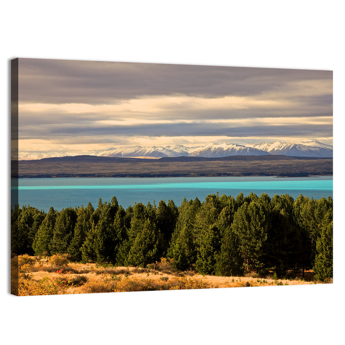 Lake Pukaki Turquoise View Wall Art as a canvas print