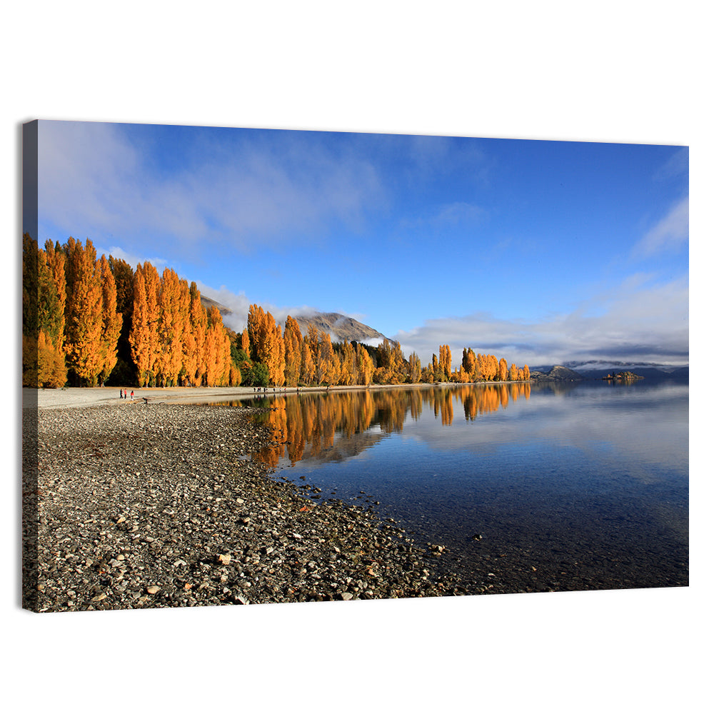 Lake Wanaka Golden Reflection Wall Art