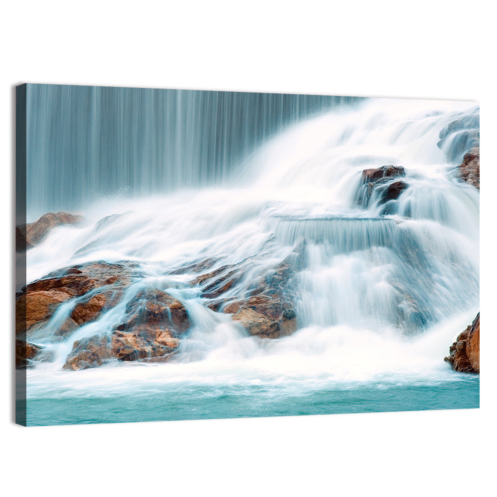 Ningbo Cascading Waterfall Wall Art, canvas print, landscape