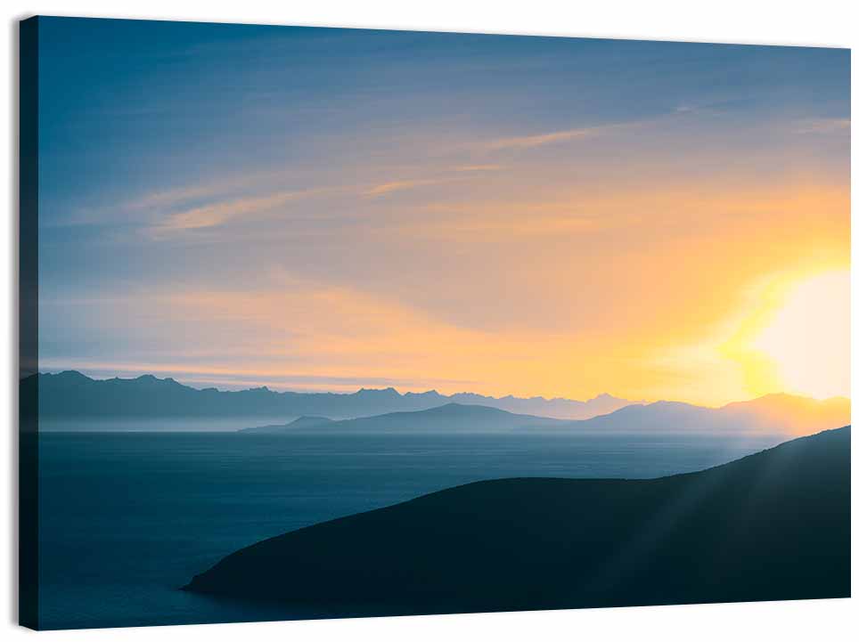 Lake Titicaca Golden Sunrise Wall Art