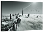 Burj Khalifa Rising Through Morning Fog Wall Art