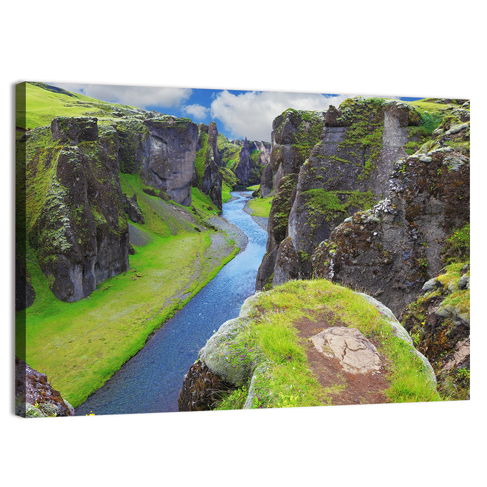 Neverland Cliffs, Fjaðrárgljúfur Canyon Wall Art