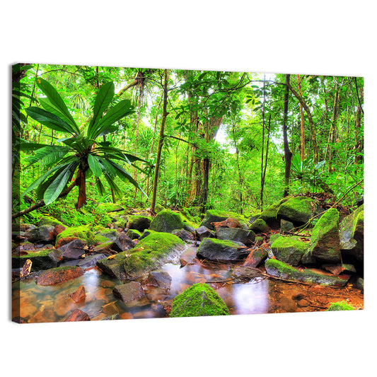 Lush Forest Stream Wall Art