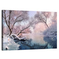 Snowy Lake Morning Mist Wall Art