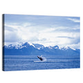 Humpback Whale with Snow Capped Mountains Wall Art