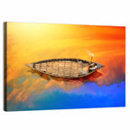 Sunset Rowboat from Above Wall Art