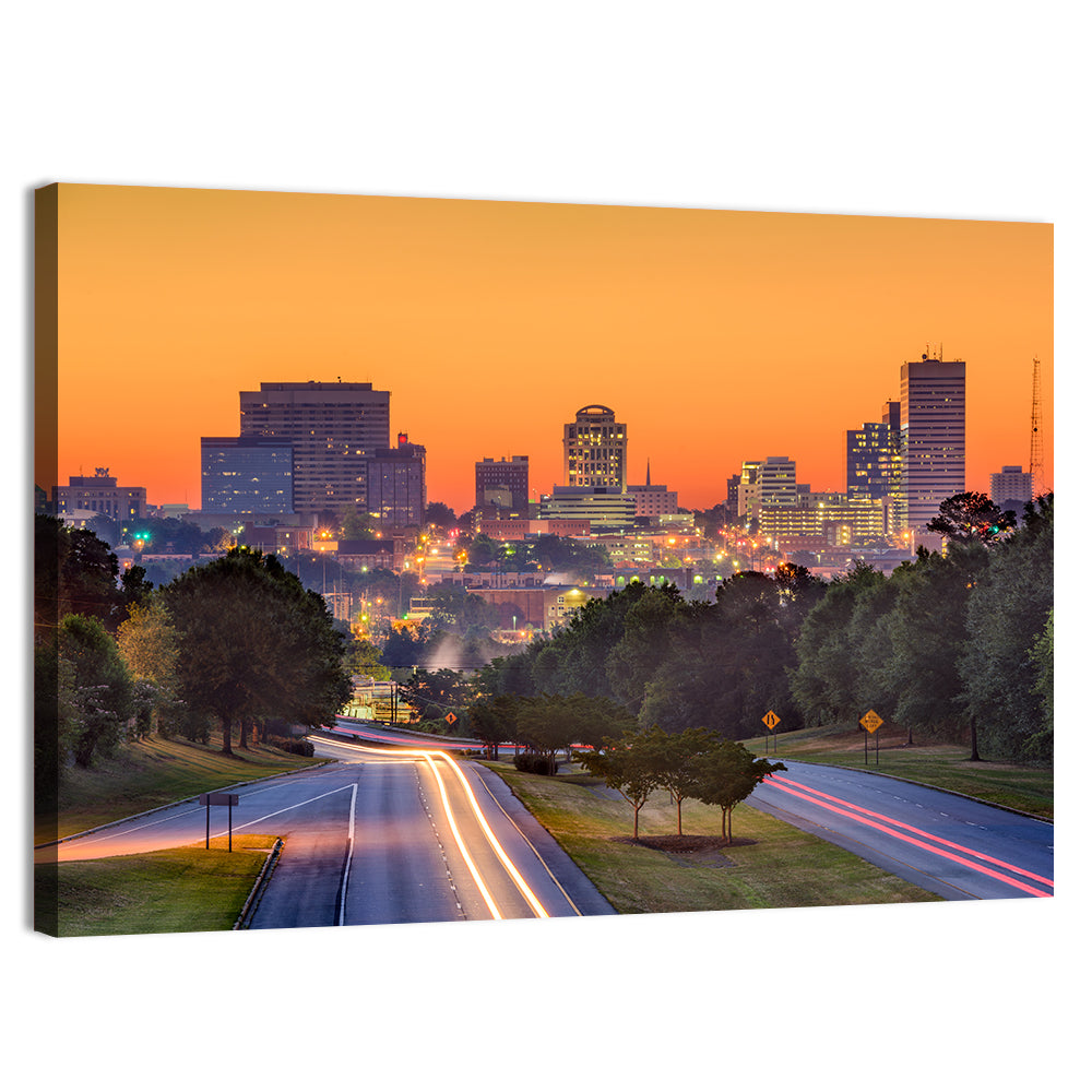Jackson Downtown Skyline Wall Art, canvas print, landscape