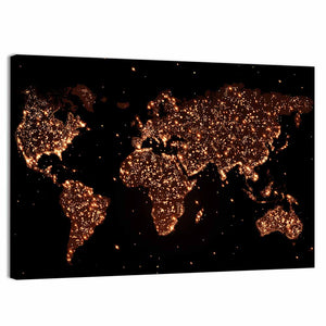 World Map Abstract Wall Art