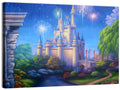 Cinderella Castle Fireworks Illustration Wall Art