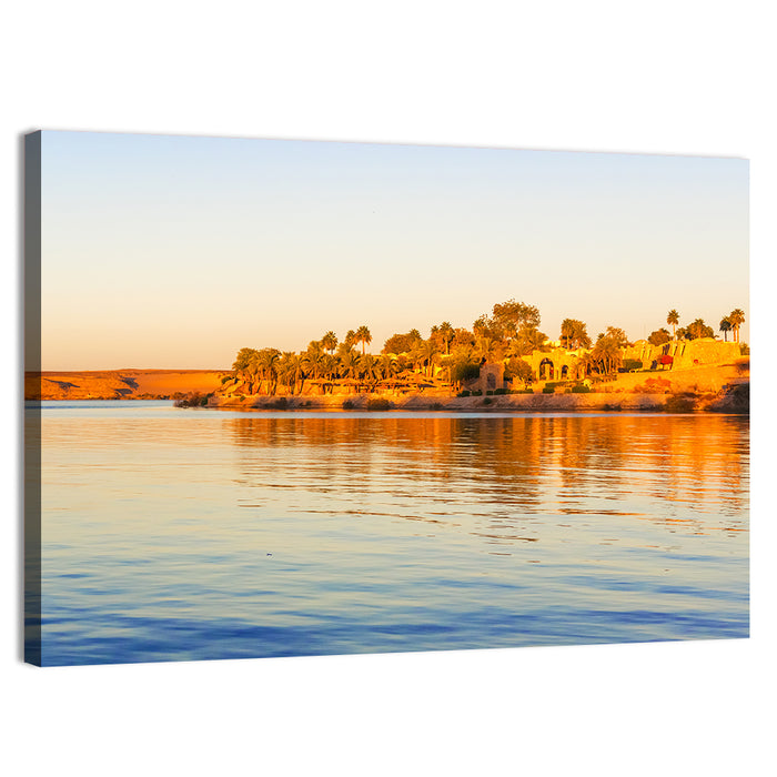 Lake Nasser Golden Hour Wall Art as a canvas print