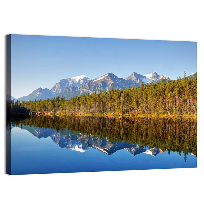 Herbert Lake Reflection Wall Art as a canvas print