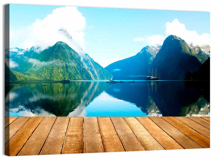 Mitre Peak at Milford Sound Wall Art as a canvas print