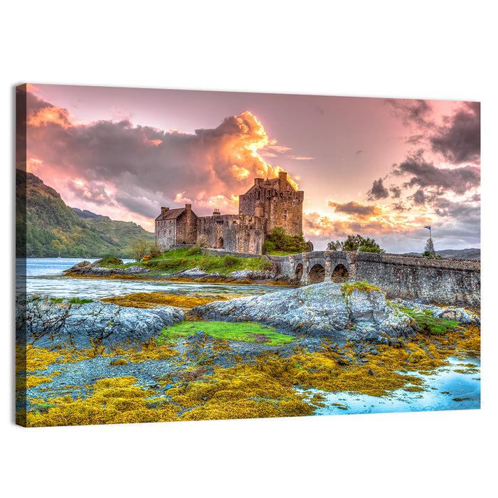 Eilean Donan Castle at Sunset Wall Art as a canvas print