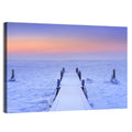 Frosted Jetty at Sunrise Wall Art