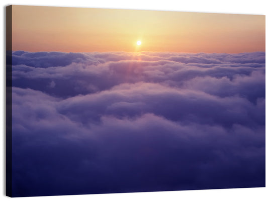 Sunset Above Clouds Wall Art