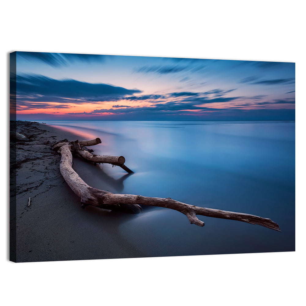 Calm Seascape at Dusk Wall Art, canvas print, landscape