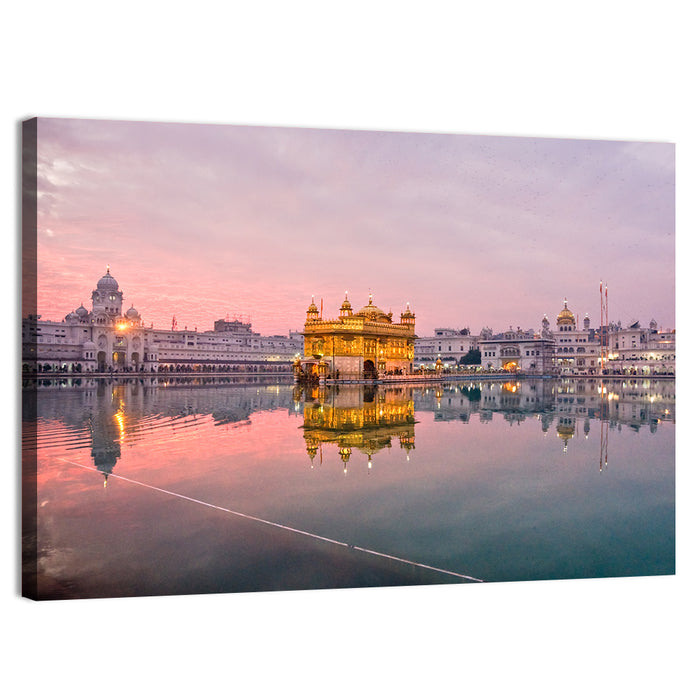 Golden Temple at Dusk, Amritsar Wall Art as a canvas print